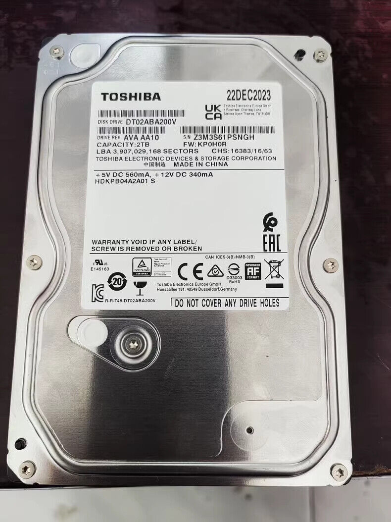 New TOSHIBA 2TB HDD DT02ABA200V Hard Drive | eBay New TOSHIBA 2TB HDD DT02ABA200V Hard Drive | eBay