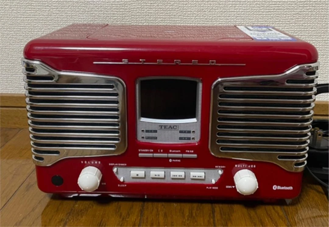 Teac SL-D800BT RED Wireless Streaming Music System Bluetooth CD Radio Portable