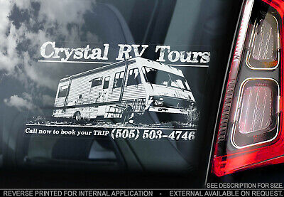 Breaking Bad Car Window Sticker  Heisenberg Meth Decal Sign 'Crystal RV Tours'