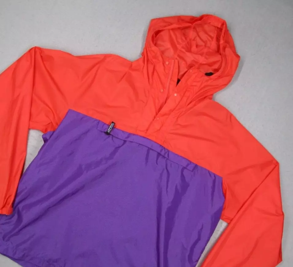 patagonia vintage 1/4 zip windbeaker featherweight jacket