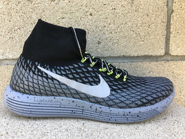 Nike LunarEpic Flyknit Shield Black Neon Green Lunarlon Mens Size 13 849664 001 | eBay