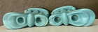 ABINGDON POTTERY ( 1934-50) ASTERS DB CANDLEHOLDER PR #451 (1938-40)-TURQUOISE — photo 5