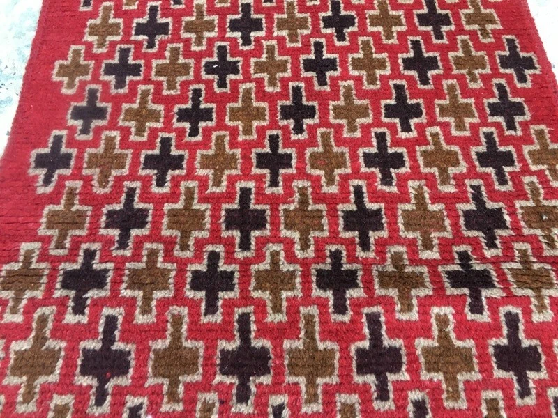 Alfombra afgana vintage anudada a mano alfombra Oushak impresionante alfombra decoración del hogar alfombra, 3x5 pies Foto 4 de 4