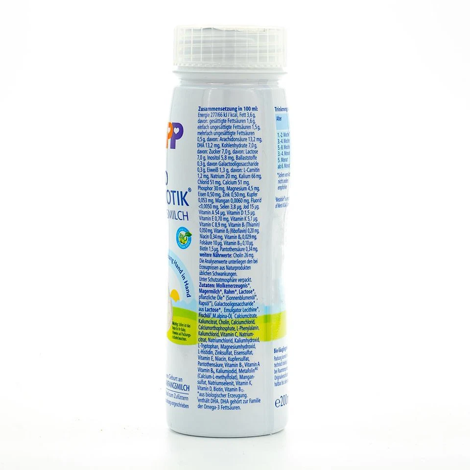 Fórmula HiPP Stage PRE lista para alimentar (200 ml) - 90 botellas Foto 3 de 4