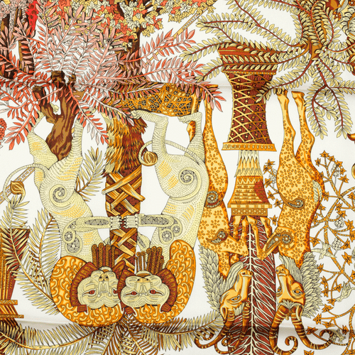 Hermes Scarf LEGENDES DE L'ARBRE Silk Carre Foulard ANNIE FAIVRE 90cm - Picture 6 of 6