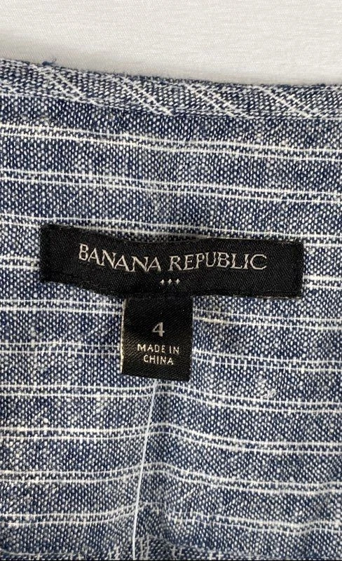 Banana Republic Factory Striped Linen Blend Surplice Jumpsuit NWT Sz 4 - Image 3 of 4
