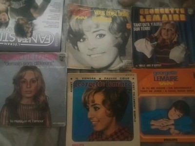 Konvolut 5 Schallplatten 45 T Georgette Lemaire
