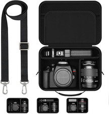 Hard Shell Camera Case Compatible with Canon EOS Rebel T7/R50/R100 and More DSLR