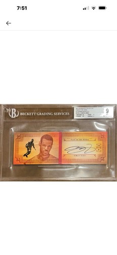 Upper Deck Exquisite Year of the Horse Auto LeBron James YOH-LJ BGS 9