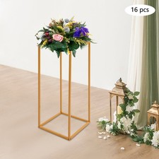 16Pcs Golden Metal Wedding Flower Stand Party Birthday Event Decor Flower Holder