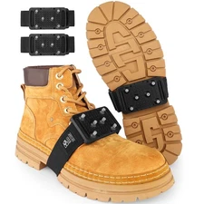 BOGI Ice Cleats Crampons, Rotatable Traction Ice Cleats for Shoes and Boots w...