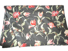 IKEA BLACK FLORAL ALANDSROT PINK RED GREEN 1 TWIN DUVET 62X81