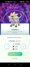 Pokémon Go Trade Solgaleo Lvl 50 & 3 Moves - 1 mill dust