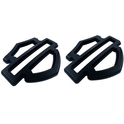 2Pcs Set Matte Black Double Layer Custom CVO Tank Emblems Badges 5 or 6 Gal