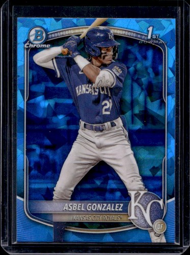 2025 Bowman Sapphire Asbel Gonzalez Chrome 1st #BCP-4 Royals