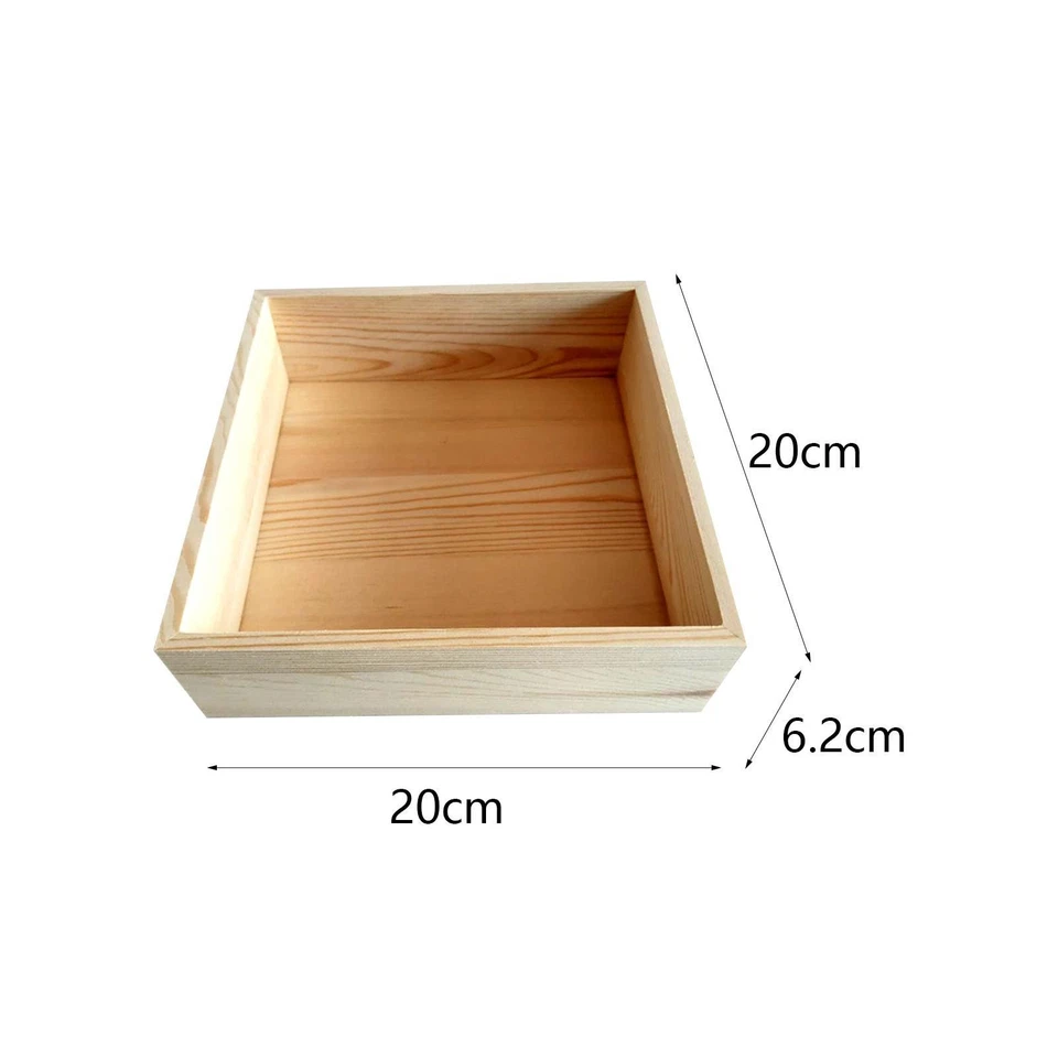 Boîte de rangement en bois, organisateur de rangement de décoration pour - Photo 4/4