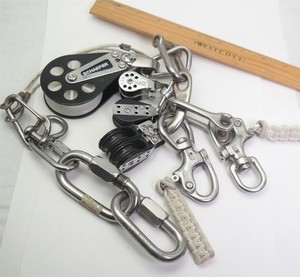 Lot of Sailing Hardware Harken Schaefer Pulleys etc Stainless