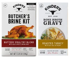 Kinders' Butcher’s Turkey Brine Kit 11.25 oz   &  Turkey Bone Broth Gravy 17 oz