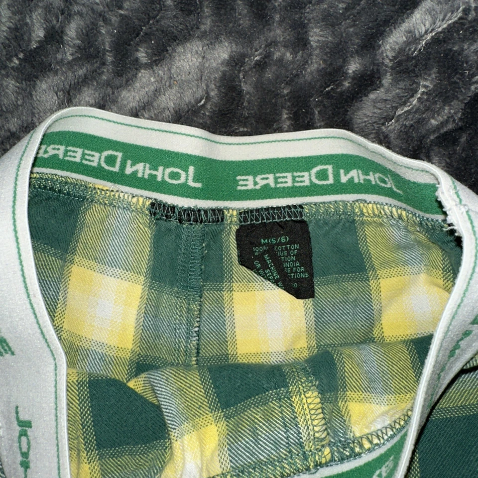 Pantalones de pijama John Deere medianos a cuadros 5/6 para niños  Foto 3 de 4