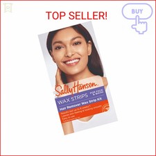 Sally Hansen Hair Remover Wax Strip Kit for Face, Eyebrows and Bikini, 34 Strips