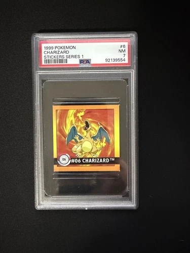 PSA 7 - 1999 Pokemon Stickers Series 1 Charizard VINTAGE #6
