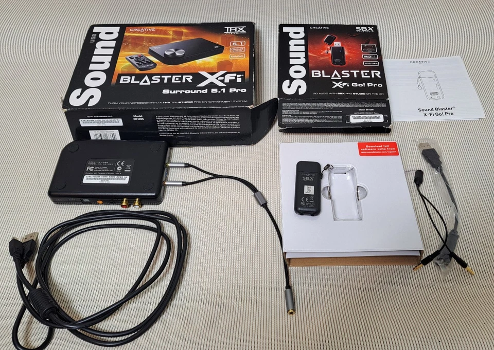 Creative Sound Blaster X-Fi Surround 5.1 SB1095 + GO! SB1290 PRO USB Sound Cards - Image 2 of 4