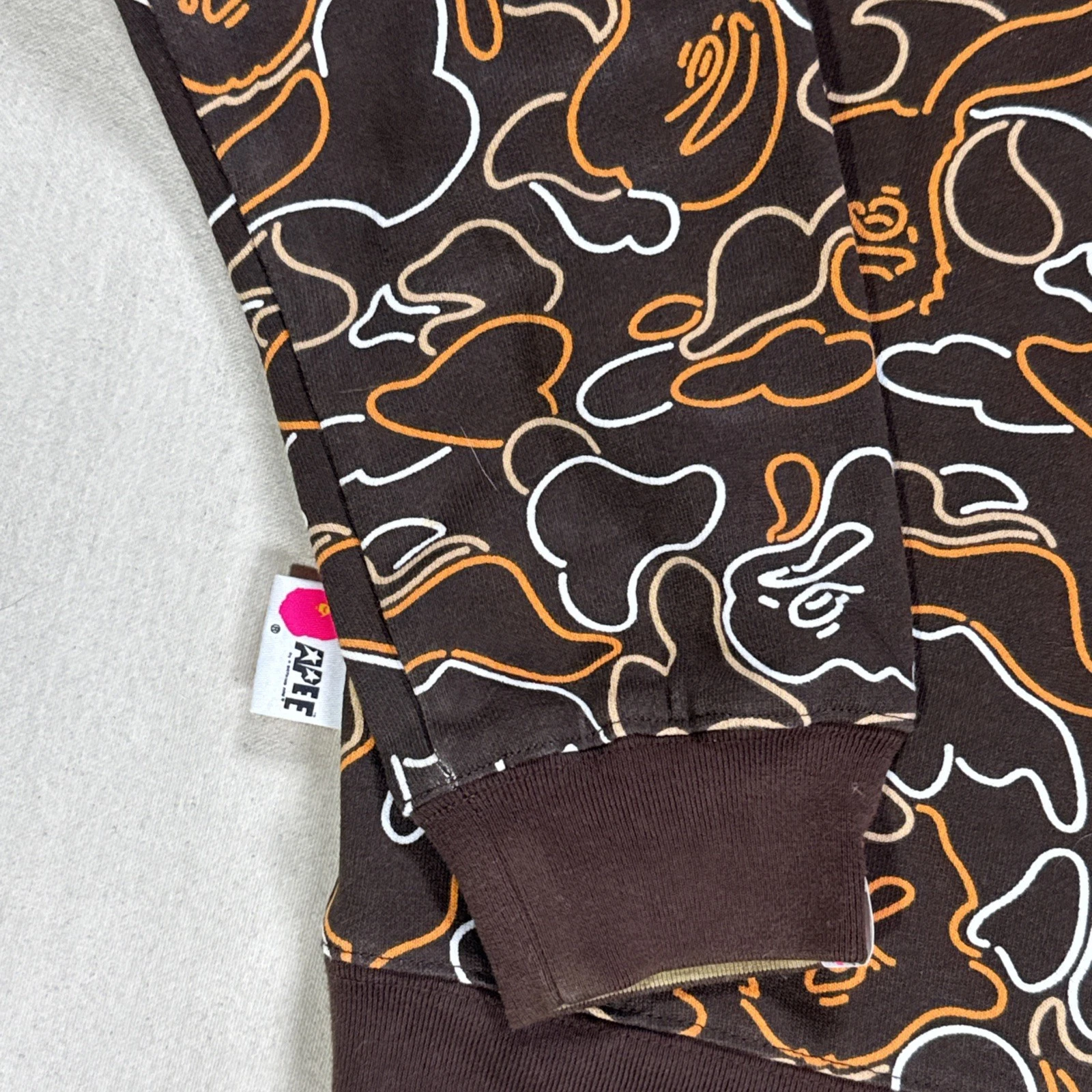 A Bathing Ape Reversible Jacket Mens Small Camo Hoodie Full Zip Pockets - product detail image 9