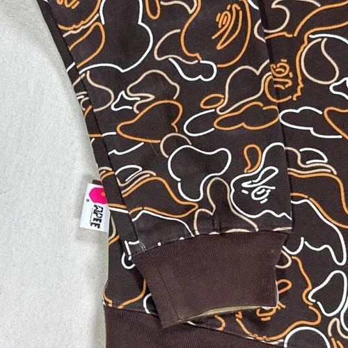 A Bathing Ape Reversible Jacket Mens Small Camo Hoodie Full Zip Pockets image 9