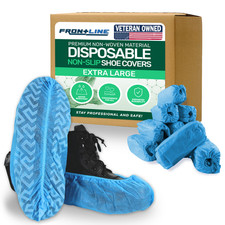 Disposable Non-Slip Shoe Covers 500 Pairs Blue Extra Large Non-Woven Durable