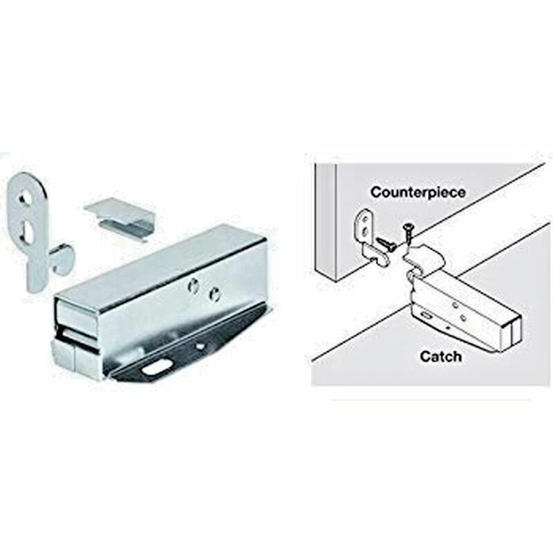 Attic/Loft Door Lock Touch Catch ~Surface Mounted~ Hatch Push Cupboard/Latch Box - Image 2 of 4