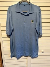 Pine Valley Golf Shirt Mens Large Fairway & Greene Blue Cotton Blend Polo