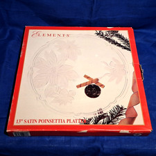 13 Elements Etched Poinsettia Pattern Christm...