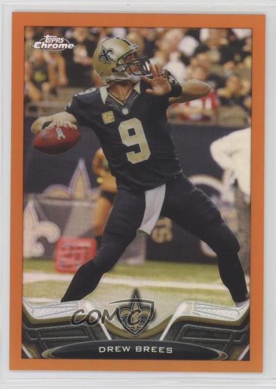 2013 Topps Chrome Retail Orange Refractor Drew Brees #25 qf8