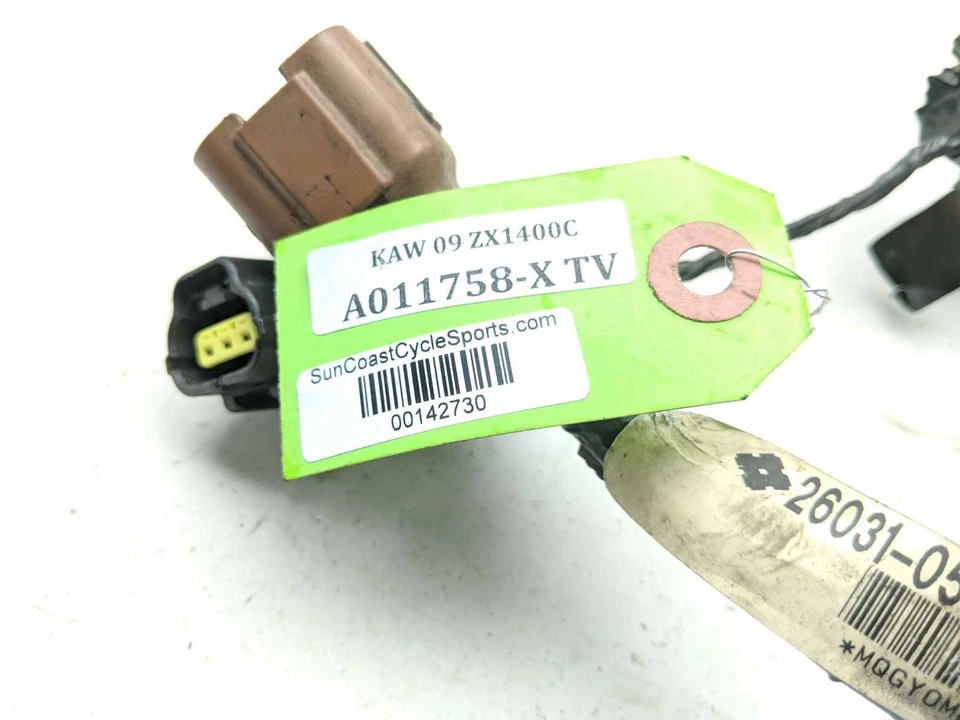 06-11 Kawasaki Ninja ZX14 ZX1400C Inyector Sub Cableado Arnés 26031-0547 TR Foto 4 de 4