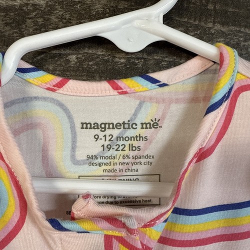 Magnetic Me Baby Girl Modal Clothes SZ 9-12M Ruffle Bubble Romper Adaptive - Picture 5 of 7
