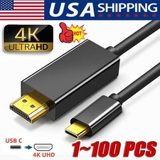 USB C to 4K HDMI Cable Video Converter Adapter 6Ft Type C to HDMI 4K Cord Lot