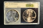 1989 1 oz Silver American Silver Eagle PCI "Vintage"  Toned