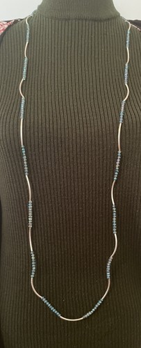 Scout Wrap Faceted Blue Crystal Beaded Necklace Or Bracelet - Picture 8 of 13