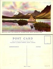 Banff Ntl Park Canada Bow Lake Postcard Unused (43114)