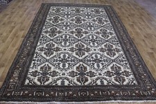 FINE HANDMADE WOOL CARPET, BROWN CREAM WOOL CARPET 310 X 200 CM 
