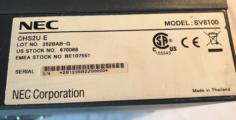 1x NEC UNIVERGE SV8100 Phone System Server (CHS2U E) W/ INTERFACE CARDS - Image 3 of 4