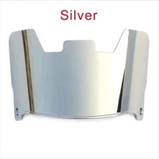 SILVER CHROME MIRROR Full Size Football Helmet Visor Eye Shield with Quick Clips