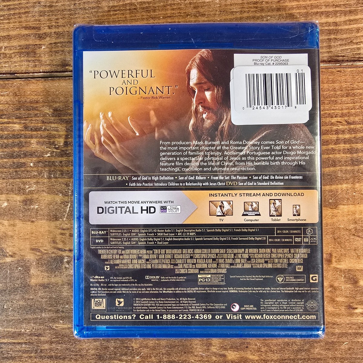 Son of God (Blu-ray/DVD, 2014, 2-Disc Set, Includes Digital