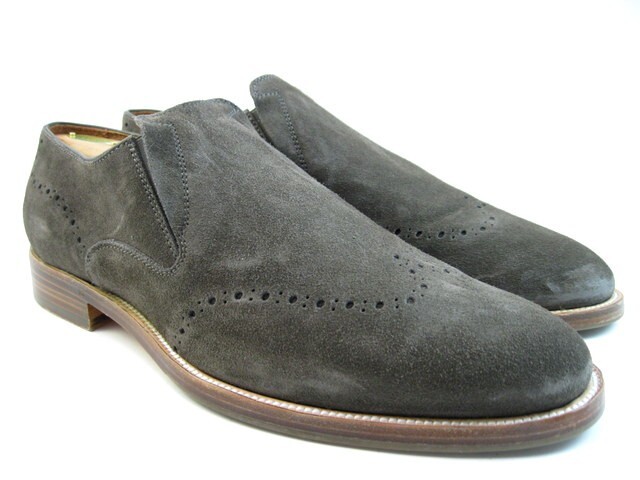Allen Edmonds LUCCA Italian Loafers Men\'s 9.5 D Beige Suede Slip On Shoes EUC Allen Edmonds Suede Beige Dress Shoes for Men for sale | eBay main image 3