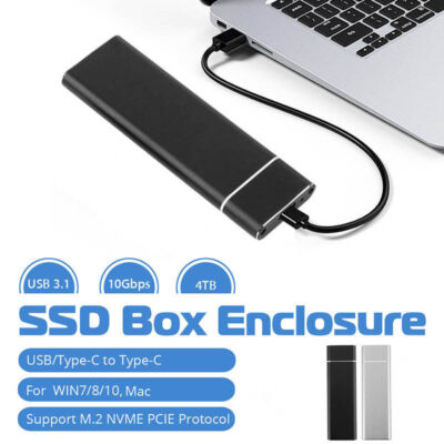 Type C USB 3.1 to M.2 M2 NGFF SSD Hard Disk Box Adapter External Enclosure Case