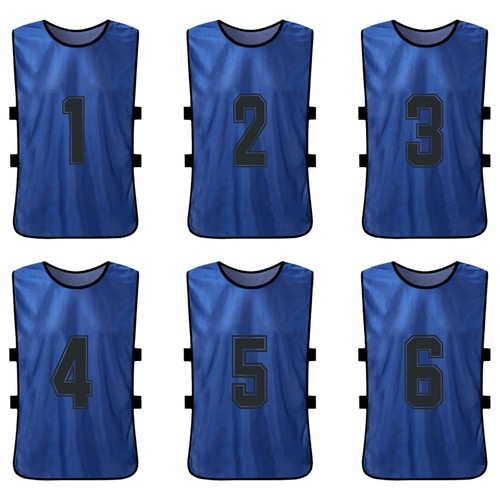 12 PCS Adults Soccer Pinnies Quick Drying Football Team Jerseys Sports Q1K3 - Picture 3 of 12