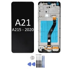 For Samsung Galaxy A21 A215 SM-A215U LCD Touch Screen Digitizer Display Frame