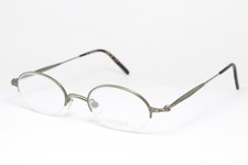 MATSUDA 10123 AG 46 Original Vintage Eyeglasses Frame Oval Half-Rim Antique Gray