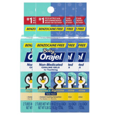 Orajel Non-Med Baby Teething Day  Night Cooling Gels Twin Pack 0.36 Pack Of 4 