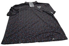 Ariat Men's Black All Over Print Short Sleeve Polo Large